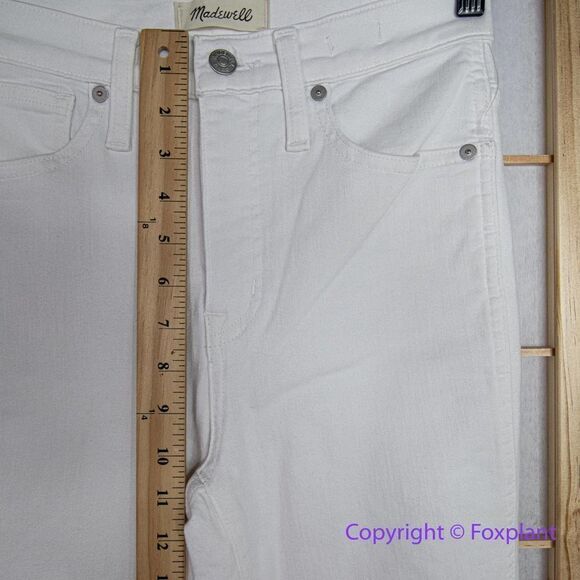 NEW Madewell 10" High-Rise Skinny Jeans in Pure White, 26 - Picture 7 of 16